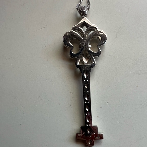 Sterling Silver Key Necklace - Picture 6 of 7